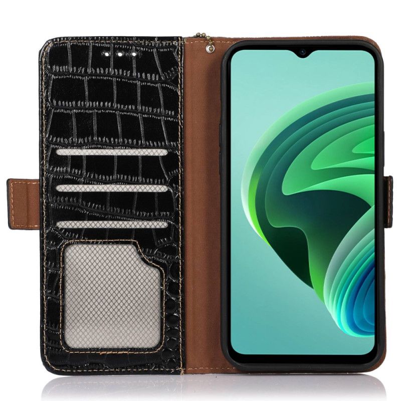 Housse Xiaomi 14 Pro Texture Crocodile avec Blocage RFID