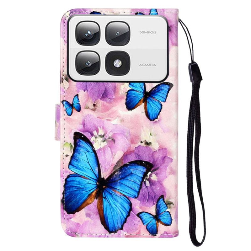 Housse Xiaomi 14T Pro Fleurs et Papillons Premium