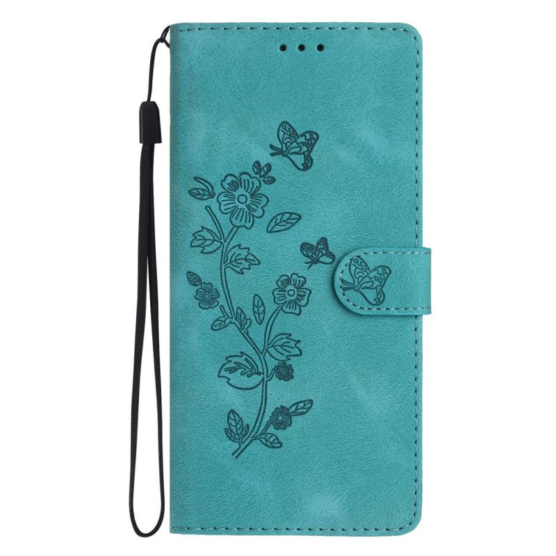 Housse Xiaomi 14T Pro Motif Floral à Lanière