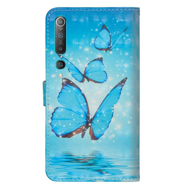 Housse Xiaomi Mi 10 / 10 Pro Papillons Bleus Volants