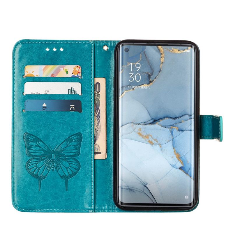 Étui Housse Xiaomi. Mi 11 Papillon Design Avec Lanière