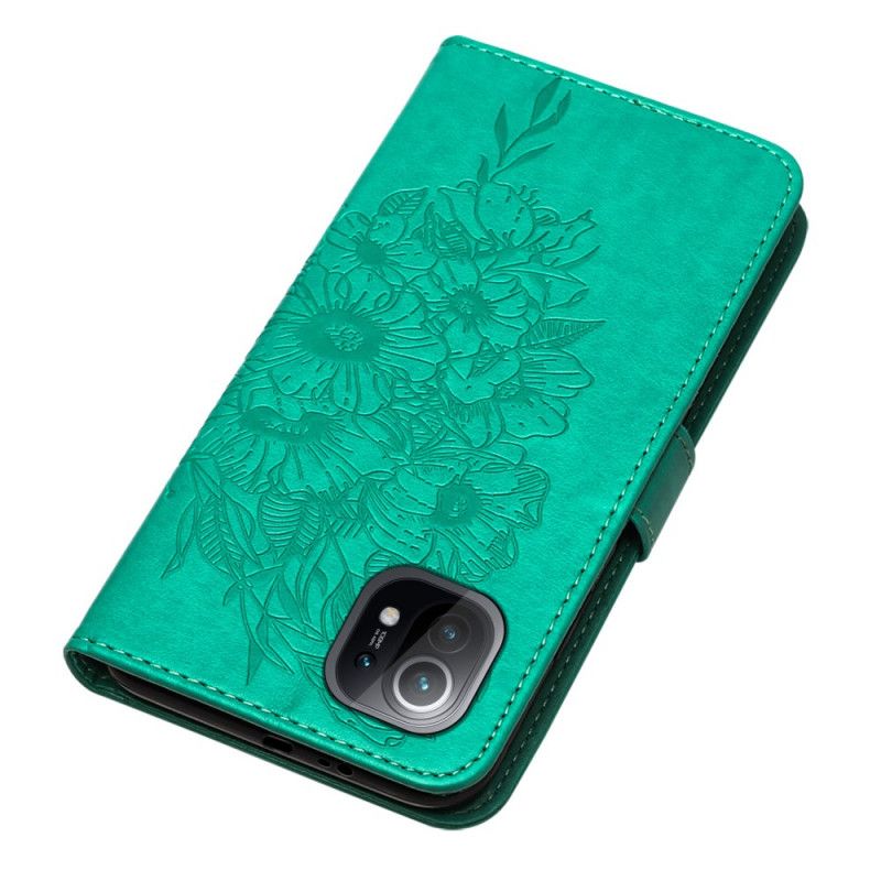 Housse Xiaomi Mi 11 Papillon Design Avec Lanière