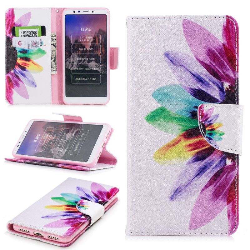 Housse Xiaomi Redmi 5 Fleur Aquarelle