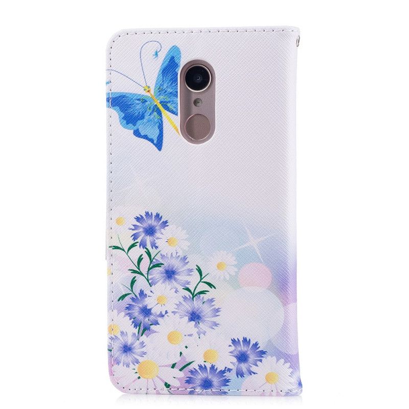 Housse Xiaomi Redmi 5 Papillons Et Fleurs Peints