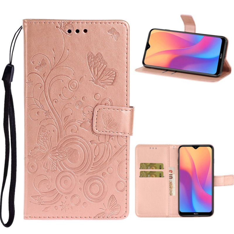 Housse Xiaomi Redmi 8a Papillons Et Fleurs Colors