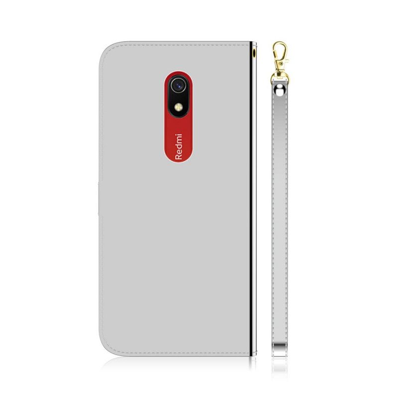 Housse Xiaomi Redmi 8a Simili Cuir Couverture Miroir