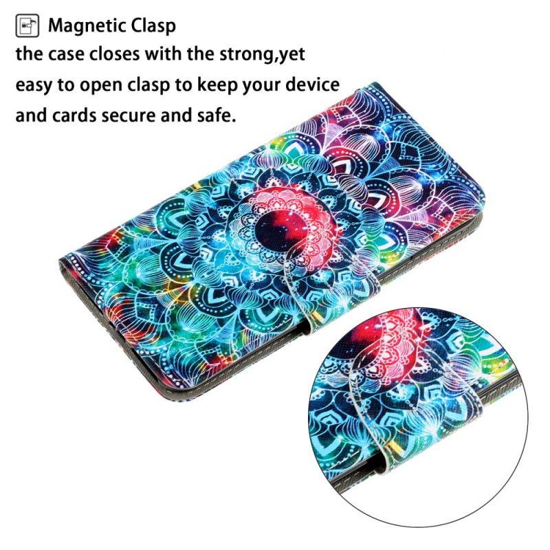 Housse Xiaomi Redmi 9c Flashy Mandala À Lanière