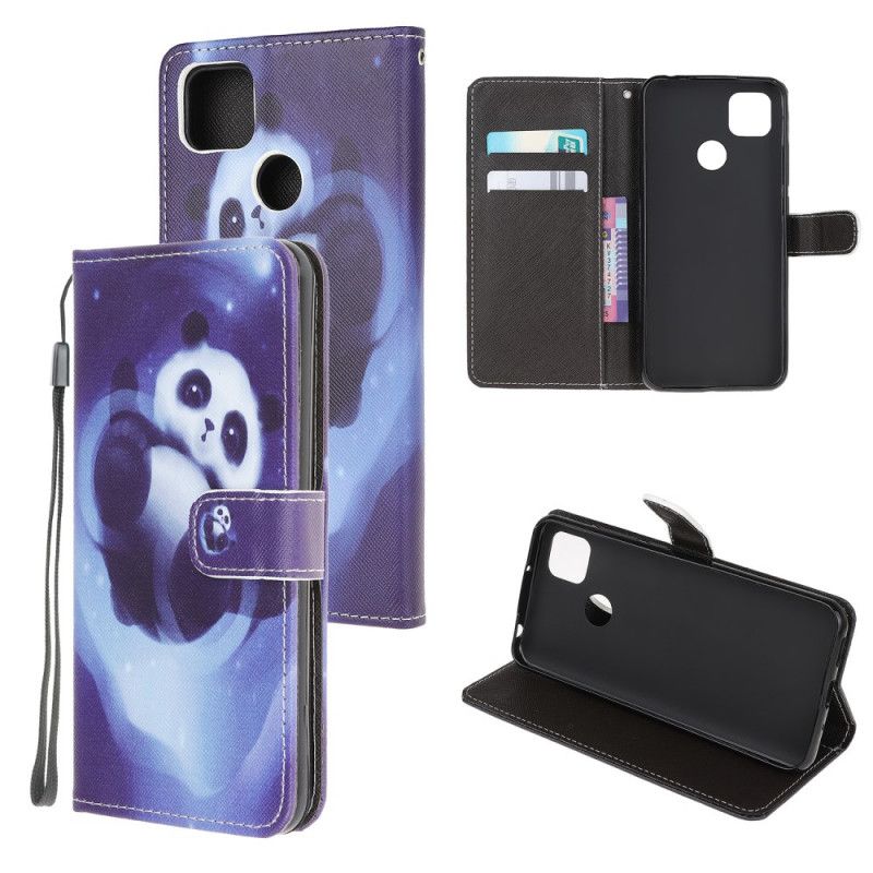 Housse Xiaomi Redmi 9c Panda Space À Lanière