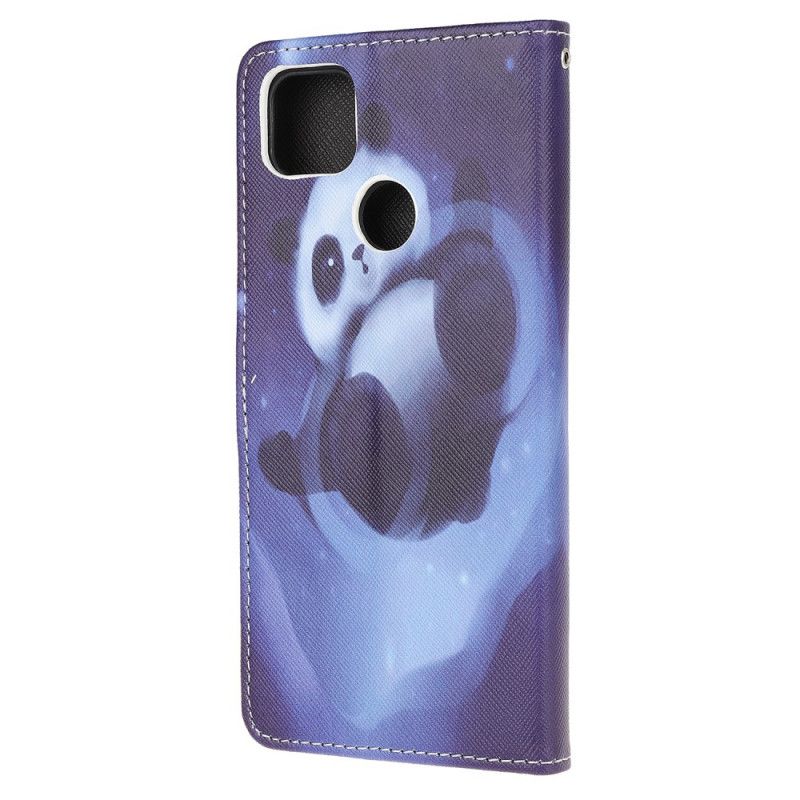 Housse Xiaomi Redmi 9c Panda Space À Lanière