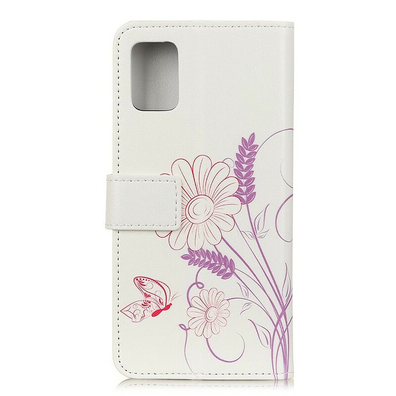 Housse Xiaomi Redmi 9T Dessin Papillons Et Fleurs