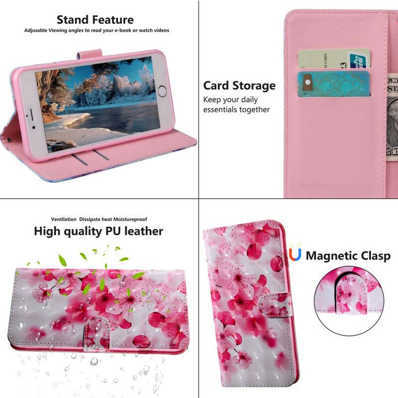 Housse Xiaomi Redmi 9T Fleurs Roses