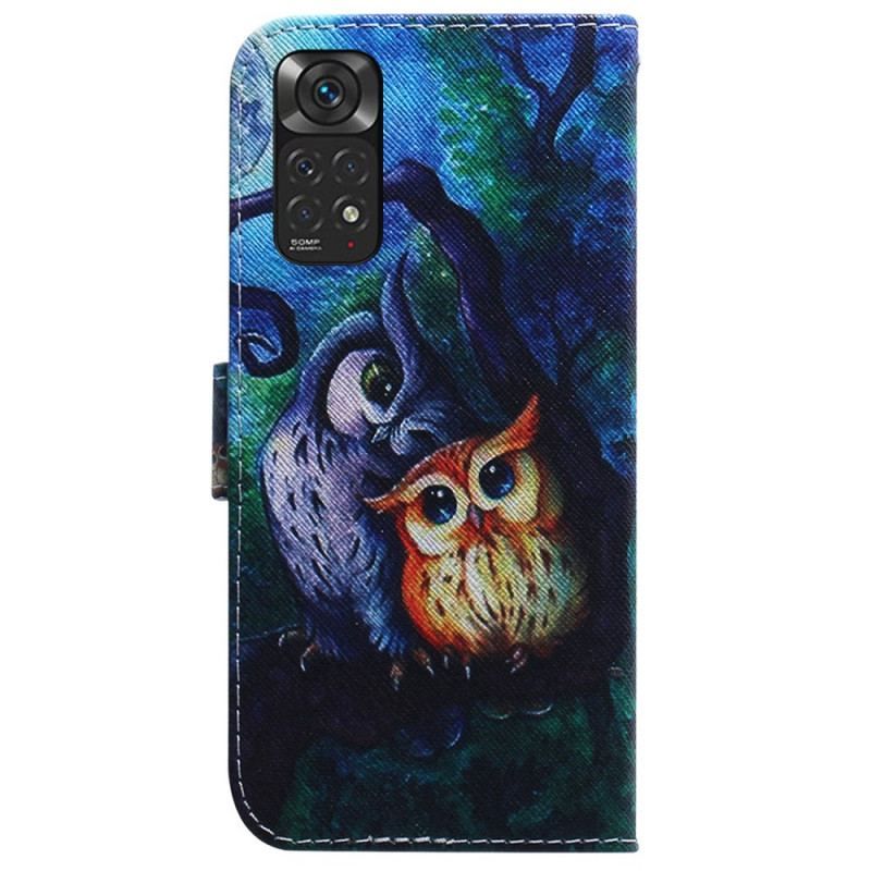 Housse Xiaomi Redmi Note 11 / 11s Peinture de Hiboux