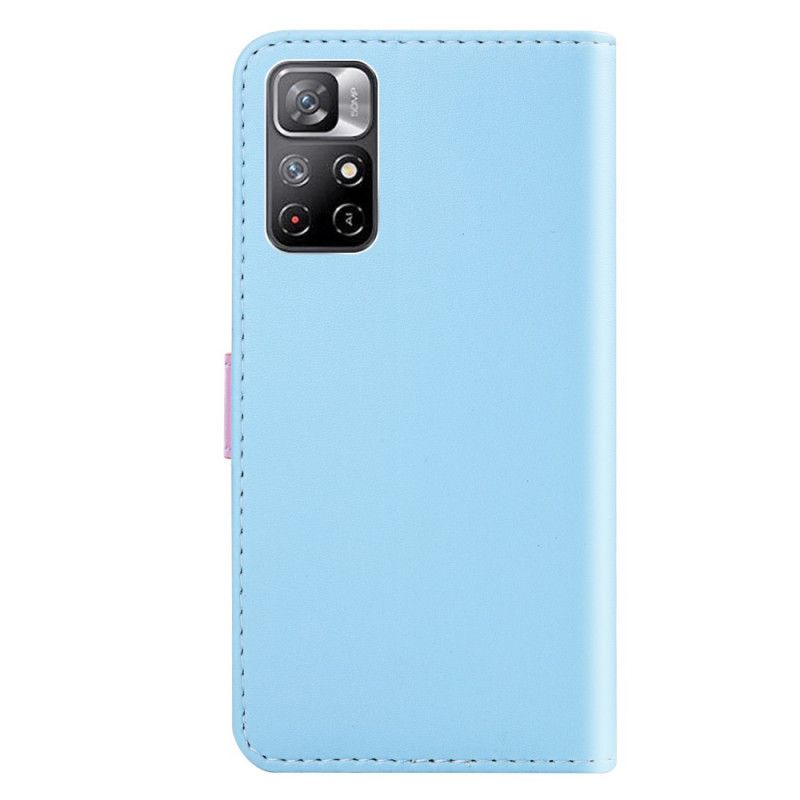 Housse Xiaomi Redmi Note 11 / Poco M4 Pro 5G Effet Cuir Tricolore