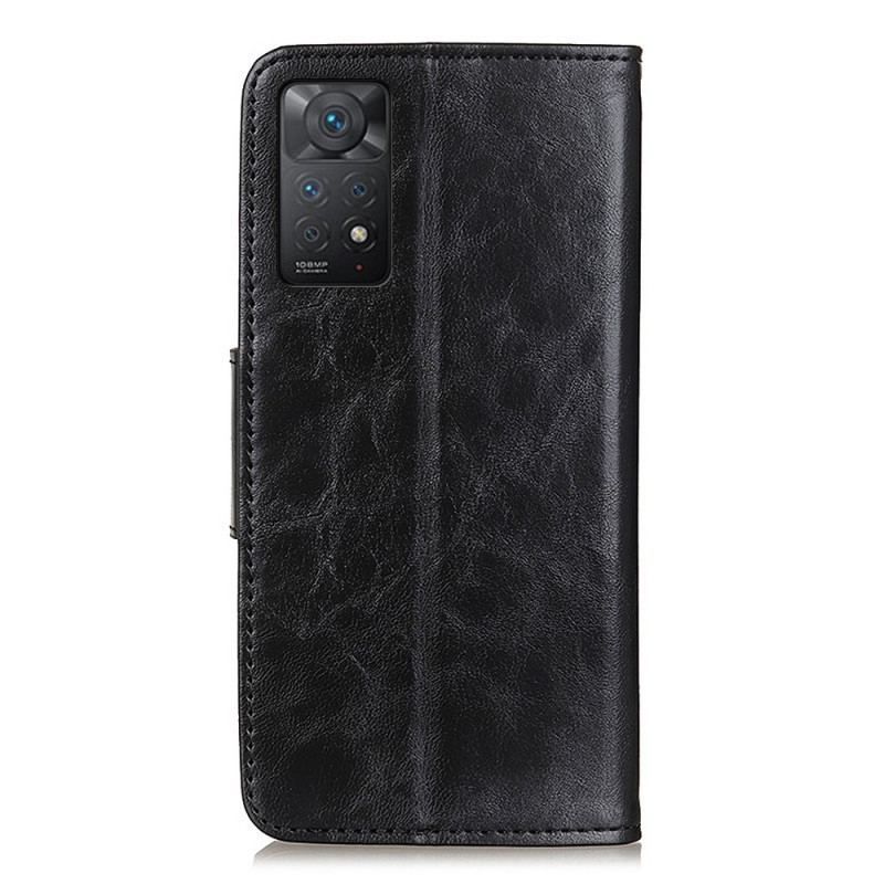 Housse Xiaomi Redmi Note 11 Pro / Note 11 Pro 5G Cuir Fendu Fermoir Réversible