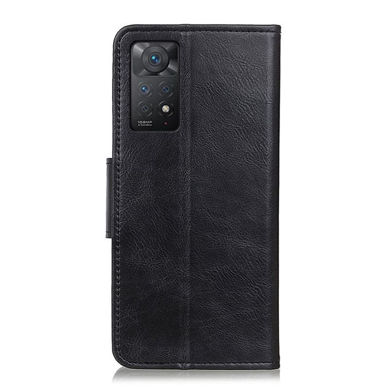 Housse Xiaomi Redmi Note 11 Pro / Note 11 Pro 5G Effet Cuir Fermoir Réversible