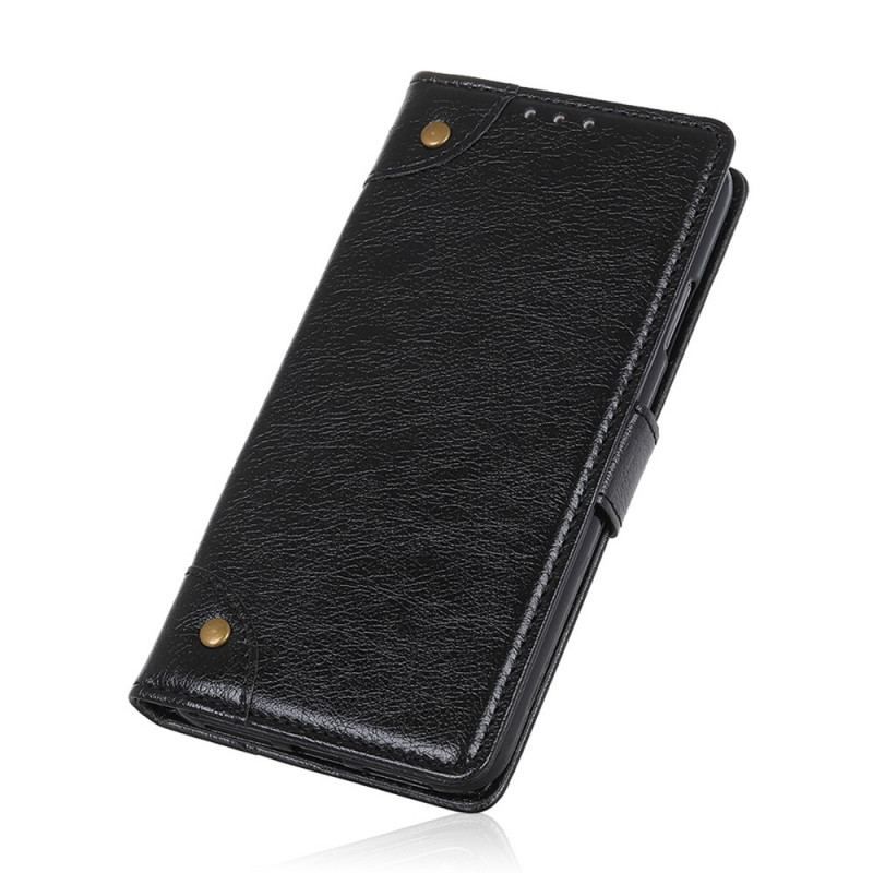 Housse Xiaomi Redmi Note 11 Pro / Note 11 Pro 5G Style Cuir Nappa Rivets Vintage