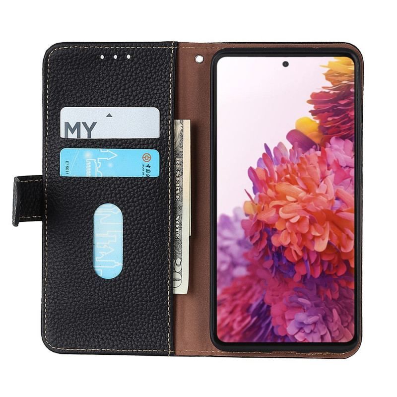 Housse Xiaomi Redmi Note 11 Pro / Note 11 Pro 5G Véritable Cuir Litchi KHAZNEH