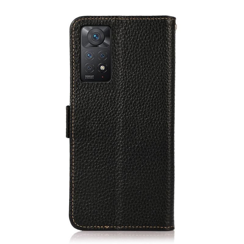 Housse Xiaomi Redmi Note 11 Pro / Note 11 Pro 5G Véritable Cuir Litchi KHAZNEH RFID