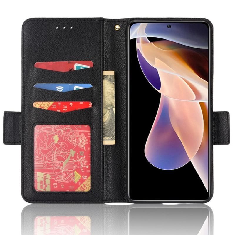 Housse Xiaomi Redmi Note 11 Pro Plus 5G Cuir Litchi Double Fermoir