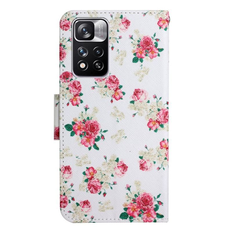 Housse Xiaomi Redmi Note 11 Pro Plus 5G Fleurs Liberty Royal