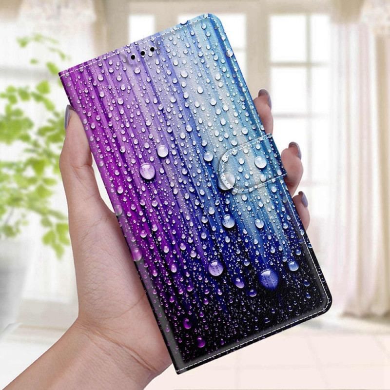 Housse Xiaomi Redmi Note 11 Pro Plus 5G Gouttes d'Eau avec Lanière