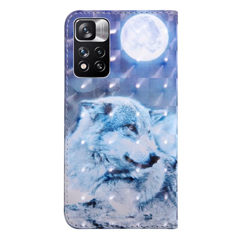 Housse Xiaomi Redmi Note 11 Pro Plus 5G Loup Aquarelle