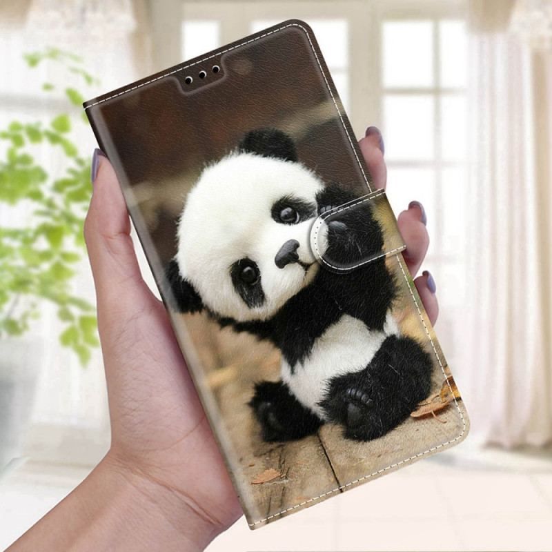 Housse Xiaomi Redmi Note 11 Pro Plus 5G Petit Panda à Lanière