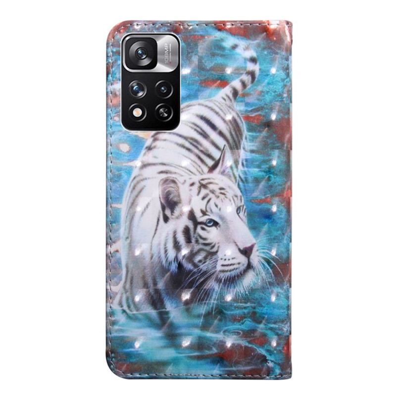 Housse Xiaomi Redmi Note 11 Pro Plus 5G Tigre dans l'Eau