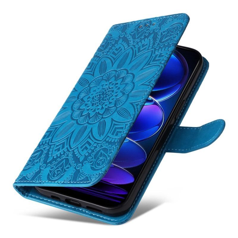 Housse Xiaomi Redmi Note 12/Poco X5 5G Déco Mandala à Lanière