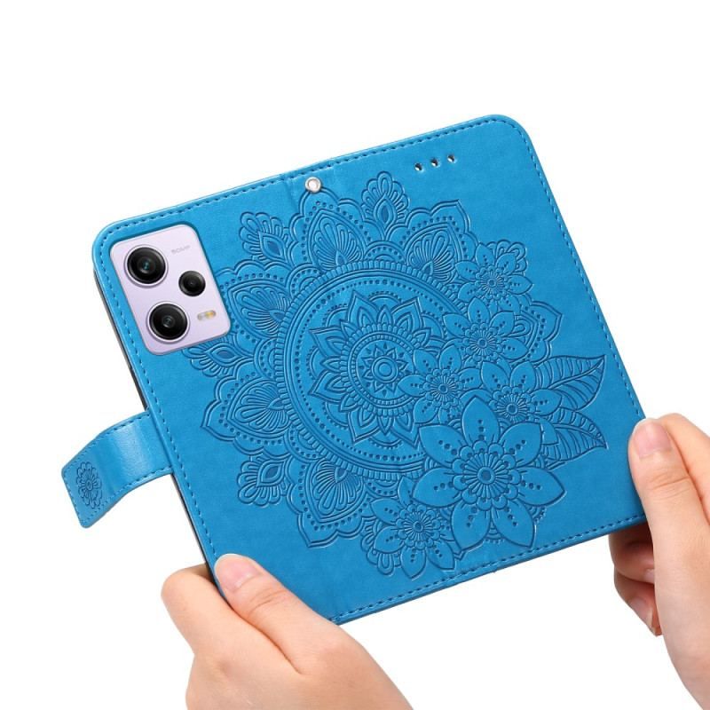 Housse Xiaomi Redmi Note 12 Pro Plus Fleur Mandala à Lanière