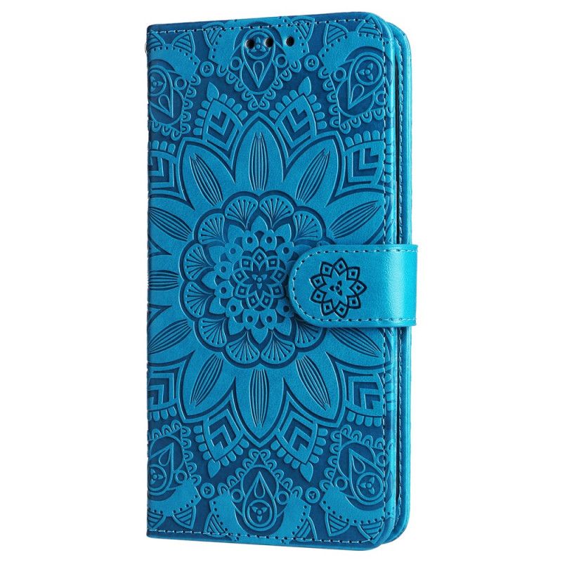 Housse Xiaomi Redmi Note 13 4G Fleur Mandala à Lanière