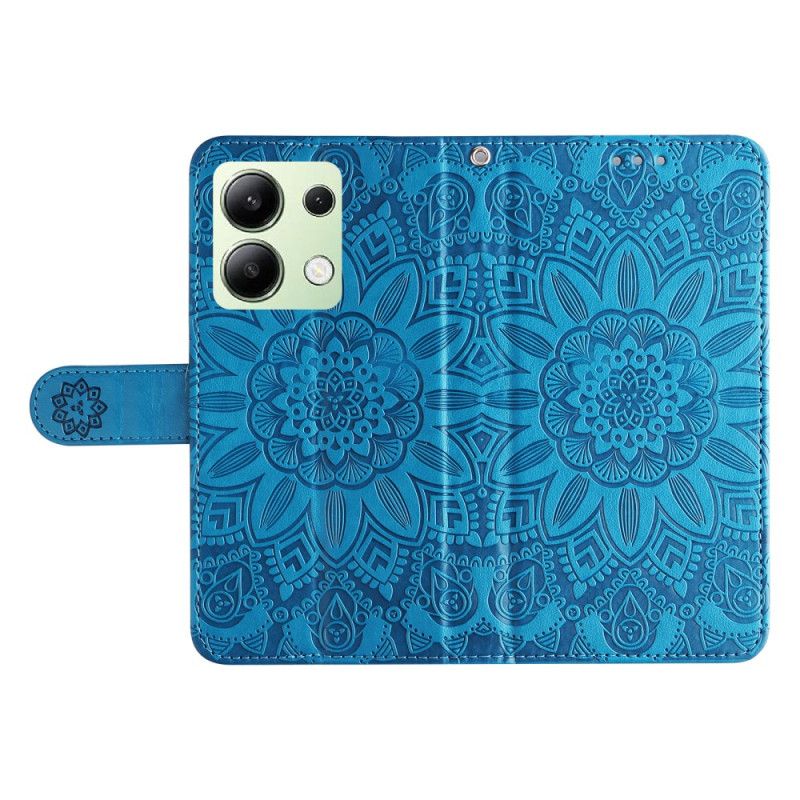 Housse Xiaomi Redmi Note 13 4G Fleur Mandala à Lanière