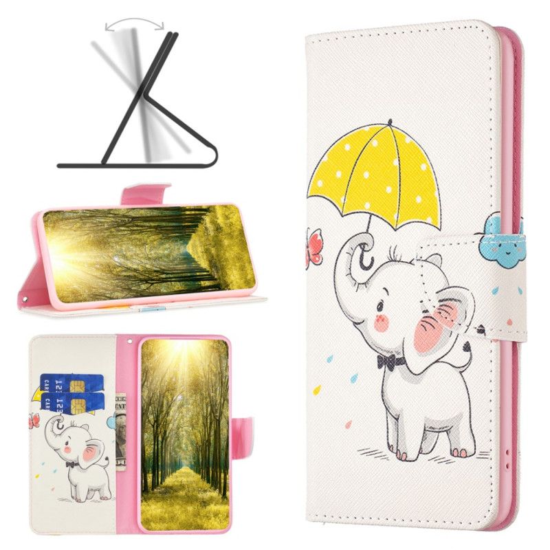 Housse Xiaomi Redmi Note 13 4G Parapluie et Éléphant