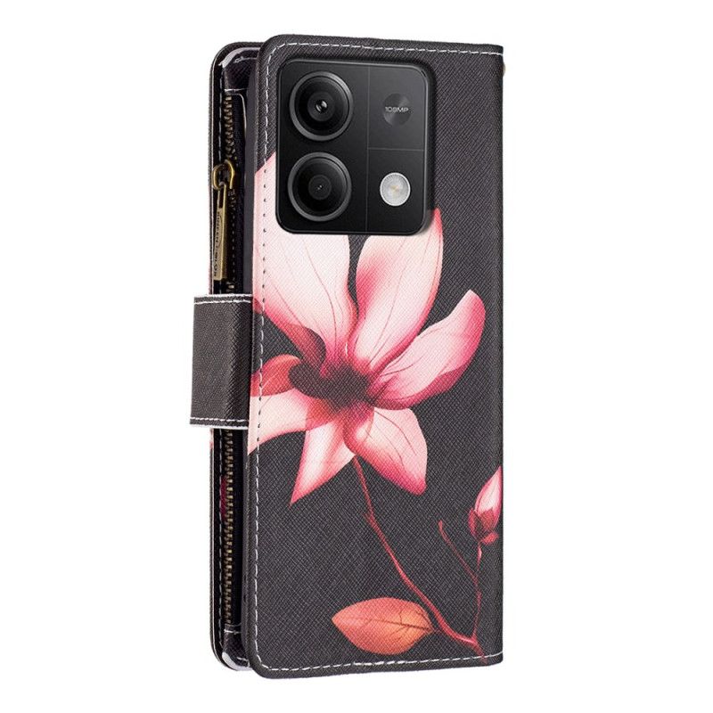 Housse Xiaomi Redmi Note 13 4G Portefeuille Lotus