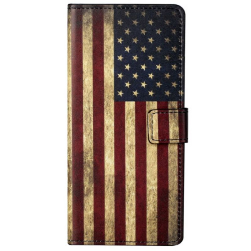 Housse Xiaomi Redmi Note 13 5G Drapeau Américain Vintage