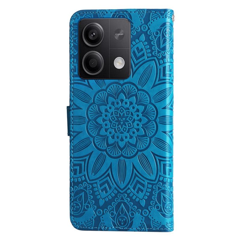 Housse Xiaomi Redmi Note 13 5G Motif de Tournesol à Lanière