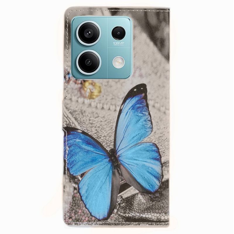 Housse Xiaomi Redmi Note 13 5G Papillon Bleu