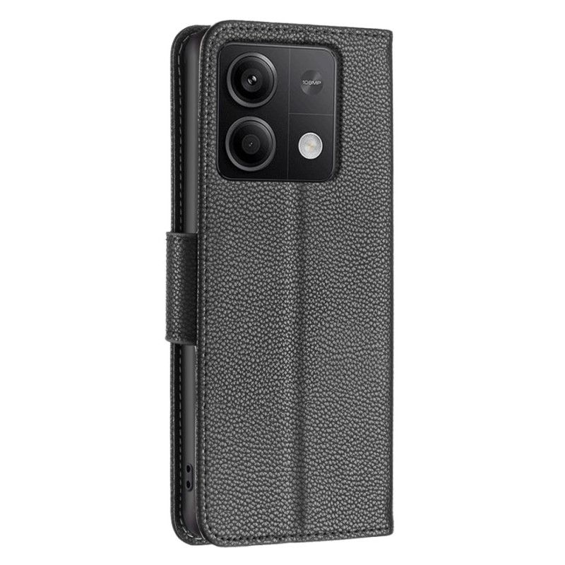 Housse Xiaomi Redmi Note 13 5G Simili Cuir Litchi à Lanière