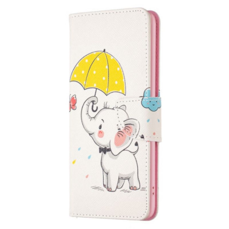 Housse Xiaomi Redmi Note 13 Pro 4G / Poco M6 Pro 4G Parapluie et Éléphant