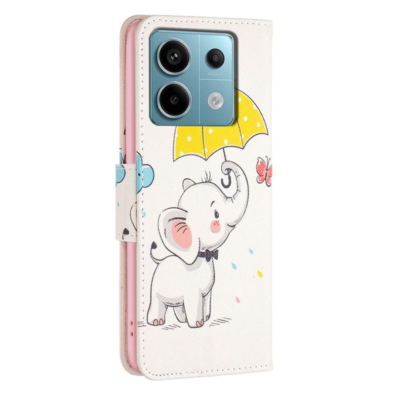 Housse Xiaomi Redmi Note 13 Pro 4G / Poco M6 Pro 4G Parapluie et Éléphant