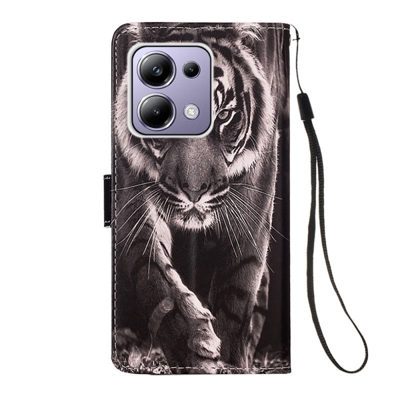 Housse Xiaomi Redmi Note 13 Pro 4G / Poco M6 Pro 4G Tigre à Lanière