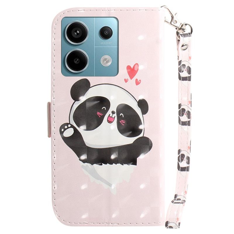 Housse Xiaomi Redmi Note 13 Pro 5G / Poco X6 5G Panda Love à Lanière