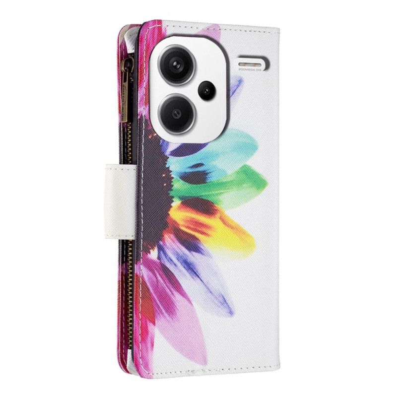 Housse Xiaomi Redmi Note 13 Pro Plus 5G Portefeuille Fleur Aquarelle