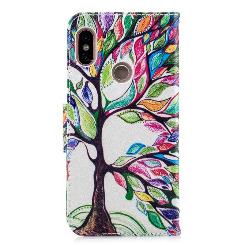 Étui Housse Xiaomi Redmi Note 5 Arbre Coloré