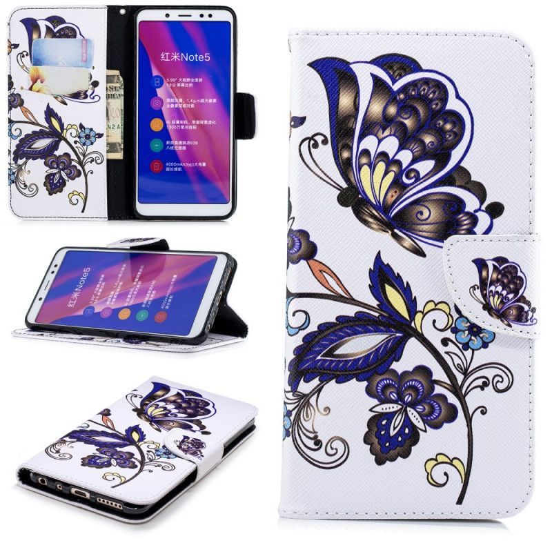 Housse Xiaomi Redmi Note 5 Tatoo Papillons