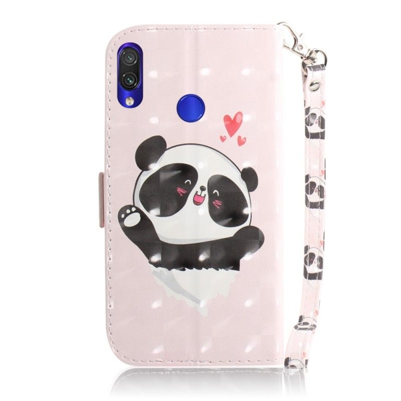 Housse Xiaomi Redmi Note 7 Panda Love À Lanière