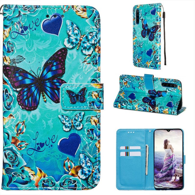 Housse Xiaomi Redmi Note 8 Love Butterflies À Lanière