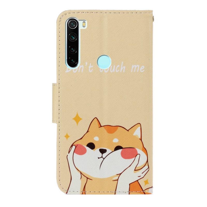 Housse Xiaomi Redmi Note 8t Chat Don't Touch Me À Lanière