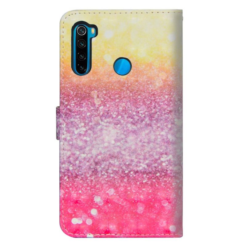 Housse Xiaomi Redmi Note 8t Dégradé Paillettes Magenta