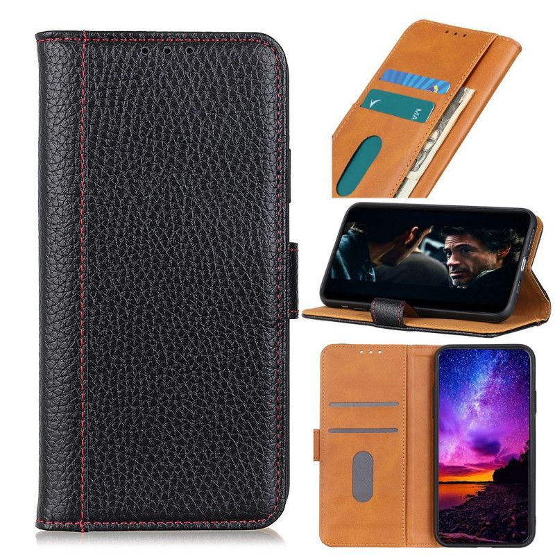 Housse Xiaomi Redmi Note 8t Effet Cuir Litchi Coutures